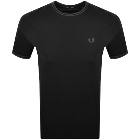 ★FRED PERRY★ Sport Tape Ringer T-Shirt Black AFPM251462010 Black Fred Perry Tape Ringer T-Shirt - JD Sports Global